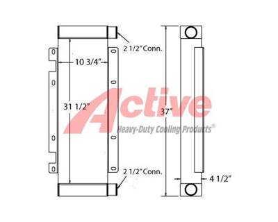 John Deere 944B Charge Air Cooler (ATAAC)