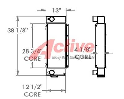 John Deere Charge Air Cooler (ATAAC) for a John Deere Stationary Engine