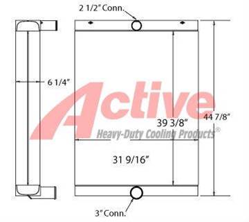 AL-JON ADV625 Radiator for a Aljon ADV625 Tier 3 Compactor