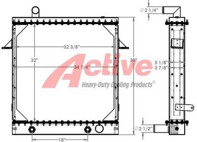 Autocar Radiator for a Autocar Yard Truck