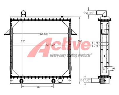 Autocar Radiator for a Autocar Yard Truck