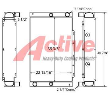 Blue Bird A3RE Radiator for a Bluebird A3RE