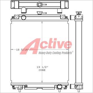 Case CX50B Radiator for a Case CX50B Mini Excavator