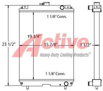 Caterpillar 304 CR Radiator for a Caterpillar 304CR