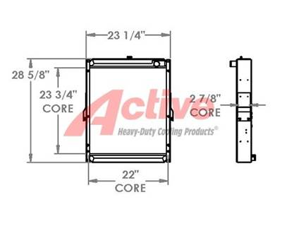 Case Radiator for a Case LB75 Backhoe