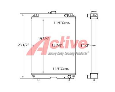 Caterpillar 304 CR Radiator for a Caterpillar 304CR
