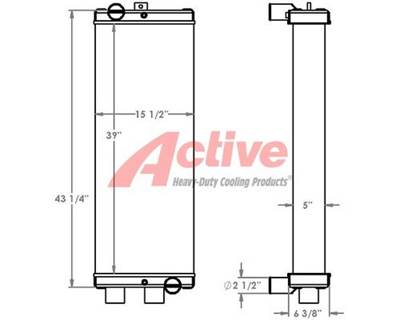 John Deere 210G LC Radiator for a John Deere 210GLC