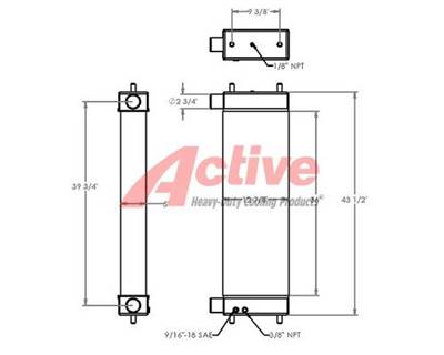 John Deere 700K Radiator