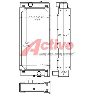 John Deere 200C LC Radiator for a John Deere 200CLC