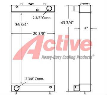 Komatsu D65EX-15E0 Radiator for a Komatsu D65EX15E0