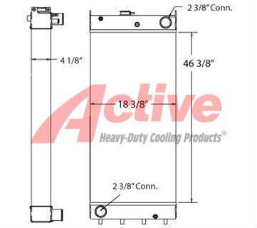 Komatsu PC400LC-7E0 Radiator for a Komatsu PC400-7E0 (S/N 60001-up & A87001-up)