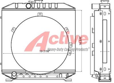 Kubota D1703 Radiator