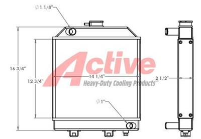 Kubota F2100 Mower Radiator