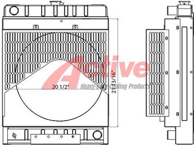 Kubota V3300 Radiator for a Kubota V3300 Low Fan