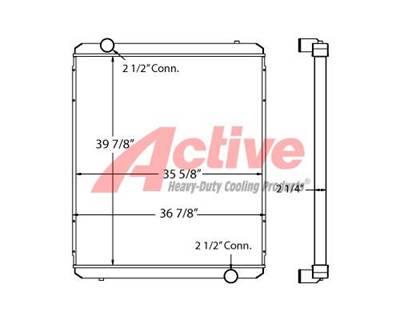 Pierce Velocity Radiator for a Pierce Velocity Fire Truck