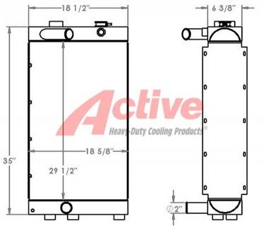 Prentice 2210 Radiator for a Prentice 2210 Log Loader