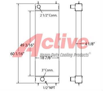 Sullair 1600 T3 Radiator