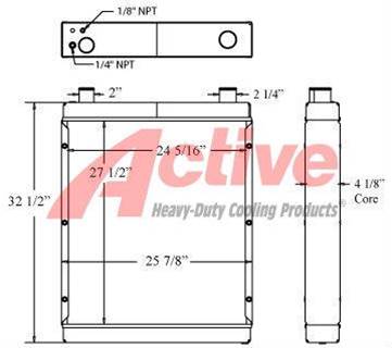 Johnson Sweeper Radiator 4000 SWEEPER 450091, 9D0969914, 327191