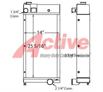 Bandit Chipper Radiator 250 450229, 900692505