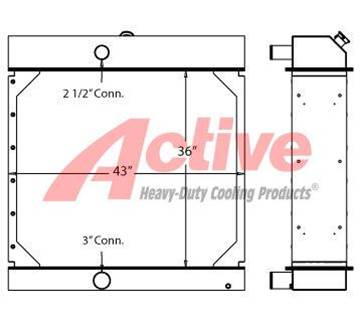 TCE Compactor Radiator TCE 450409, 450409BT, 23358500