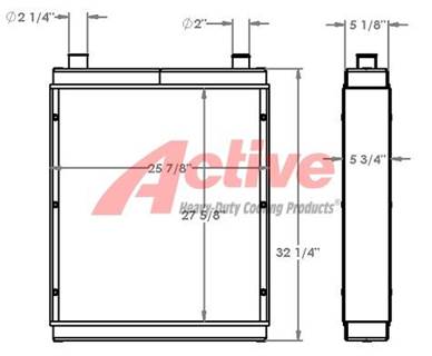 Johnson Sweeper Radiator  451240, 451240AT, V30005P, GS306380, 306380