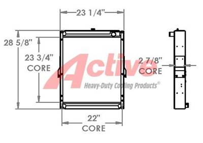 Case Radiator for a Case LB75 Backhoe