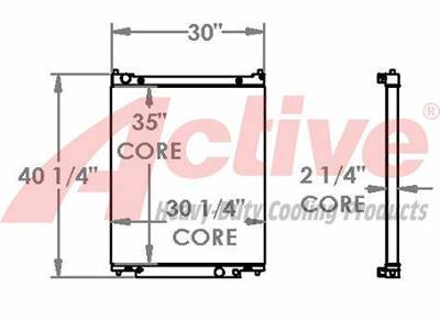 Cummins Radiator 230KW / QSL9-G2 NR3 451515, 451515ST, 130599601, 01305996,
