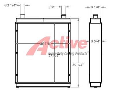 Johnson Sweeper Radiator  451240, 451240AT, V30005P, GS306380, 306380