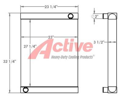 Apache Sprayer Radiator AS720, AS1020, AS1025, AS1220 451388, 451388AT,