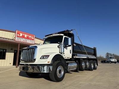 International HX Quad Axle Dump Truck - A26 475HP, 6 Speed Allison Rds Automatic, 20' Dump