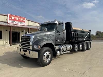 Mack Granite 64FR Quad Axle Dump Truck - MP8 445HP, 14 Speed Mdrive Hd Amt, 18' Dump
