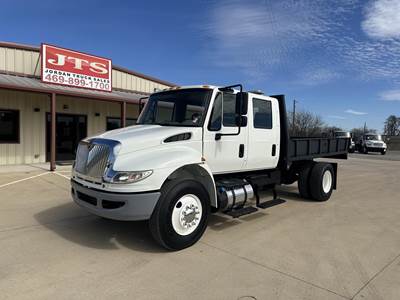 International DuraStar 4300 12 ft Flatbed Dump Truck - 220HP, 6 Speed Automatic
