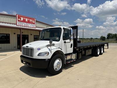 Freightliner M2 106 Tandem Axle Flatbed Truck - 300HP, 6 Speed Allison Rds Automatic