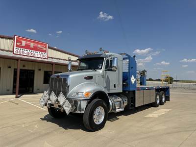 Peterbilt 348 Tandem Axle 24 ft Flatbed Truck - 380HP, 6 Speed Allison Rds Automatic