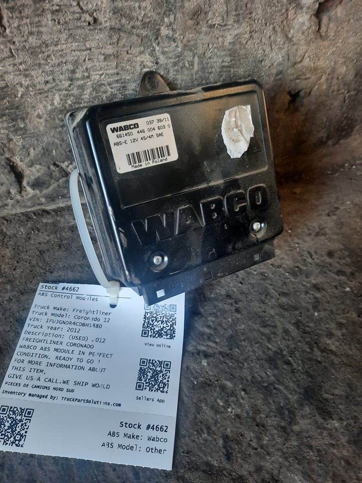 Wabco ABS Control Module for a 2012 Freightliner Coronado 12 For Sale Montréal, QC, Canada