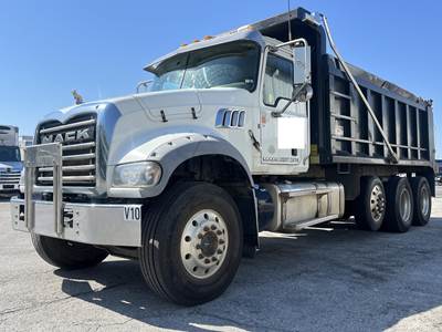 Mack Granite GU713 Tri Axle Dump Truck - MP7 405HP, 8Ll M Drive Manual, 17' Dump