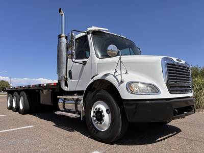 Freightliner M2 112 Tri Axle Flatbed Truck - 450HP, 10 Speed Manual