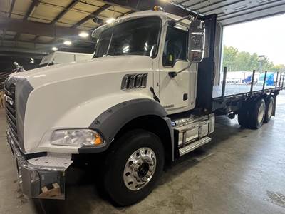 Mack Granite GU533 Tandem Axle Flatbed Truck - 345HP, 6 Speed Allison Rds Automatic