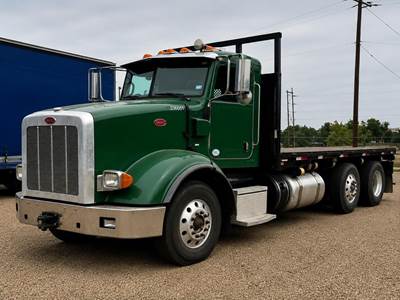Peterbilt 365 Tri Axle Flatbed Truck - 455HP, 13 Speed Manual