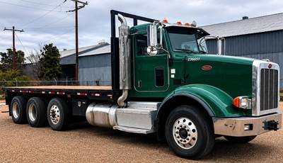 Peterbilt 365 Tri Axle Flatbed Truck - 455HP, 13 Speed Manual