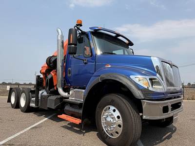 International WorkStar 7600 Tandem Axle Forestry Bucket Truck - Caterpillar, 13 Speed Manual