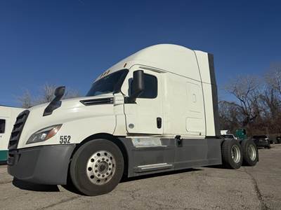 Freightliner Cascadia 126 Sleeper Semi Truck - 76" Raised Roof Sleeper, Detroit 455HP, 12 Speed Dt12 Automatic