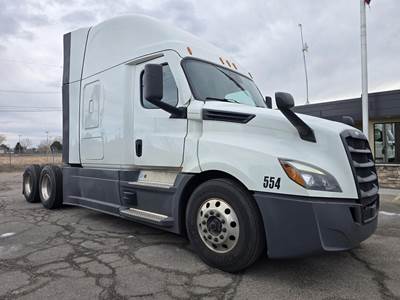Freightliner Cascadia 126 Sleeper Semi Truck - 76" Raised Roof Sleeper, Detroit 455HP, 12 Speed Dt12 Automatic