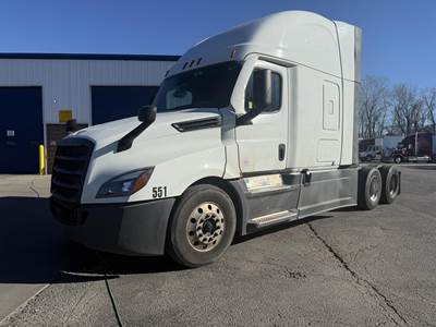 Freightliner Cascadia 126 Sleeper Semi Truck - 76" Raised Roof Sleeper, Detroit 455HP, 12 Speed Dt12 Automatic