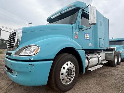 Freightliner Columbia 120 Sleeper Semi Truck - 56" Mid Roof Sleeper, Detroit 500HP, 10 Speed Manual