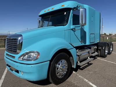 Freightliner Columbia 120 Sleeper Semi Truck - 56" Mid Roof Sleeper, Detroit 500HP, 10 Speed Manual
