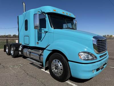 Freightliner Columbia 120 Sleeper Semi Truck - 56" Mid Roof Sleeper, Detroit 500HP, 10 Speed Manual