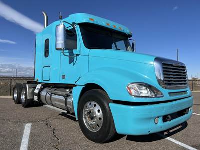 Freightliner Columbia 120 Sleeper Semi Truck - 56" Mid Roof Sleeper, Detroit 500HP, 10 Speed Manual