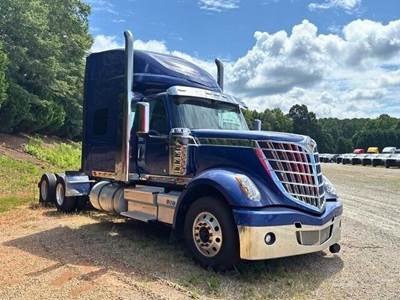 International LoneStar Sleeper Semi Truck - 73" Mid Roof Sleeper, Cummins 500HP, 13 Speed Manual