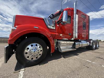 Kenworth W990 Sleeper Semi Truck - 76" Mid Roof Sleeper, Cummins 500HP, 13 Speed Automatic